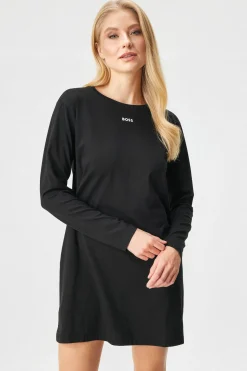 Bawełniana koszula nocna BOSS Sleepshirt krótka