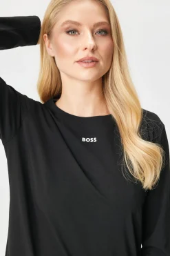 Bawełniana koszula nocna BOSS Sleepshirt krótka