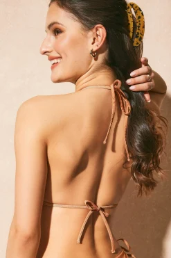 Biustonosz od bikini Gold Lurex