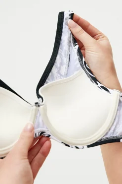 Biustonosz od stroju kąpielowego Noir Blanc Push-Up