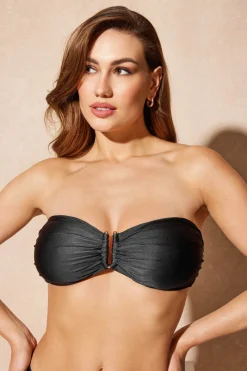 Biustonosz od stroju kąpielowego Satin Black III