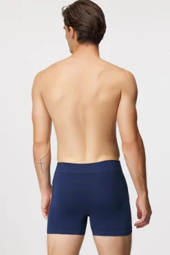 Bokserki bambusowe Blue II bezszwowe