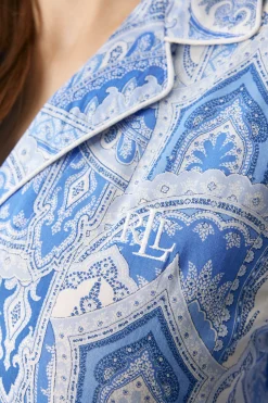 Damska koszula nocna Ralph Lauren Cotton Lawn krótka