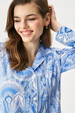 Damska koszula nocna Ralph Lauren Cotton Lawn krótka
