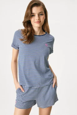 Damska piżama Ralph Lauren Cotton Knit z krótkimi nogawkami
