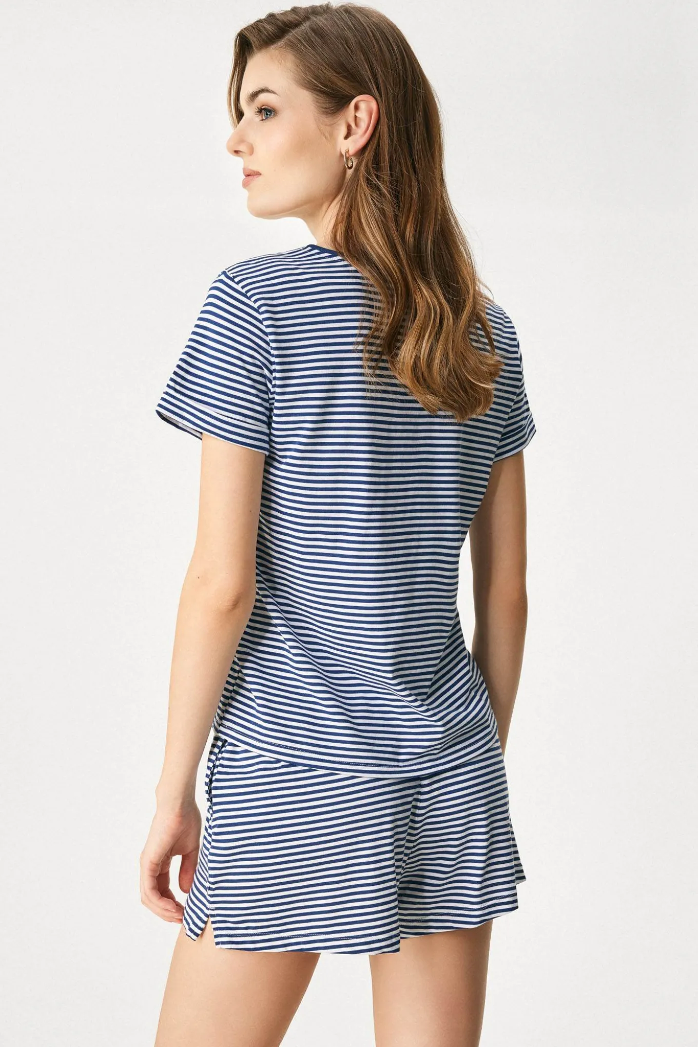 Damska piżama Ralph Lauren Cotton Knit z krótkimi nogawkami