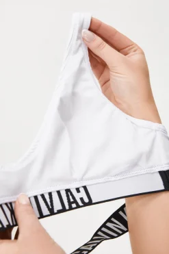 Dwuczęściowy strój kąpielowy Calvin Klein Classic White