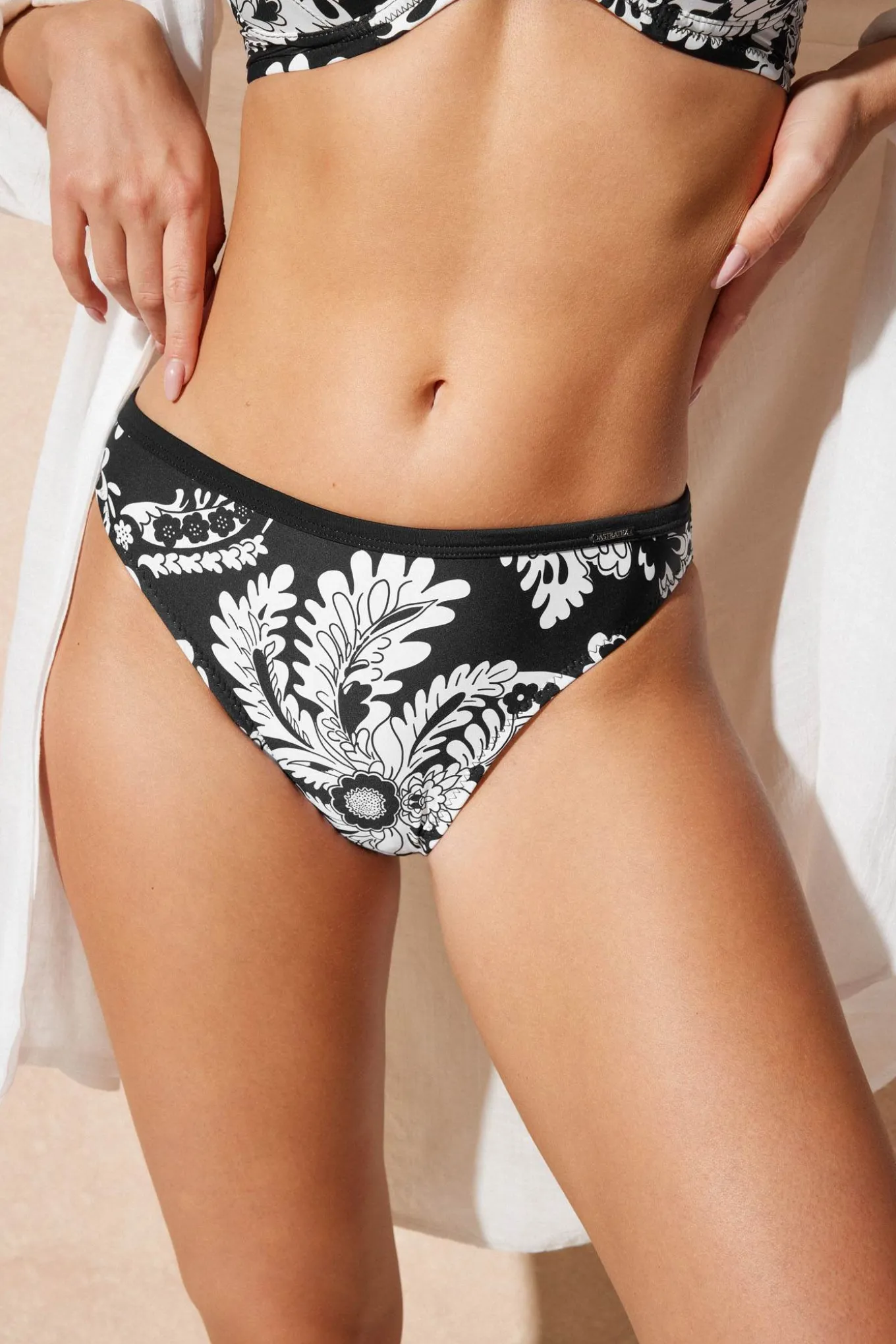 Dwuczęściowy strój kąpielowy Noir Blanc Push-Up