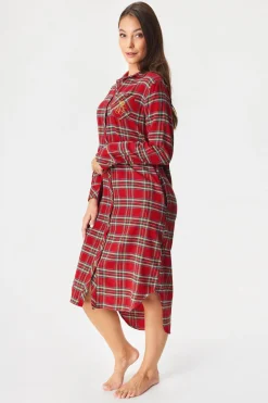 Koszula nocna Ralph Lauren Brushed Twill długa