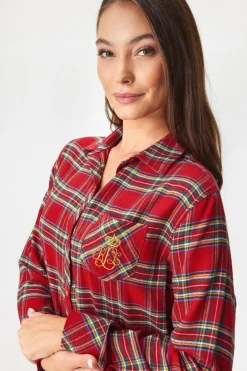 Koszula nocna Ralph Lauren Brushed Twill długa