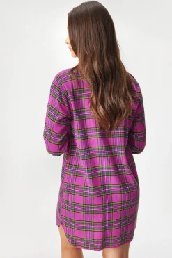 Koszula nocna Ralph Lauren Pink Plaid krótka