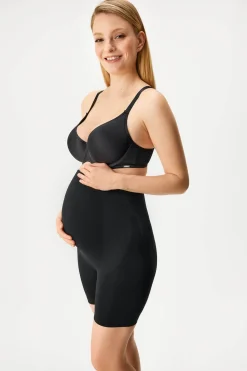 Majtki ciążowe Mama z nogawkami i wysokim stanem