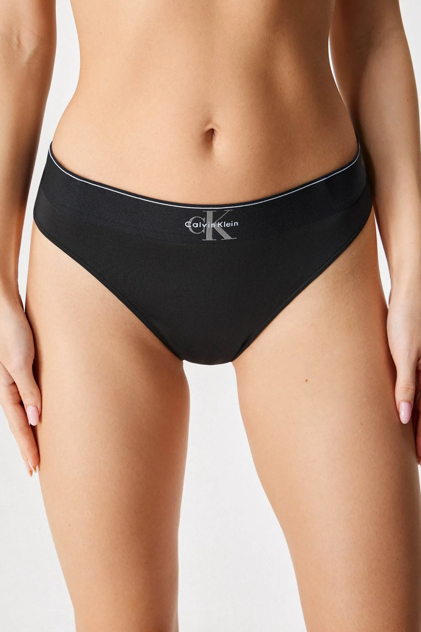 Majtki klasyczne Calvin Klein Graphic z wysokim stanem