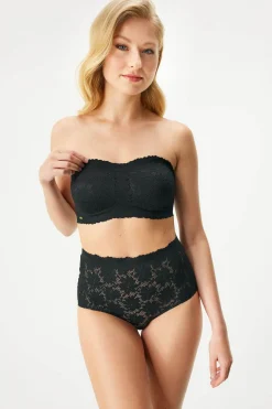 Majtki klasyczne Selmark One Lace z wysokim stanem