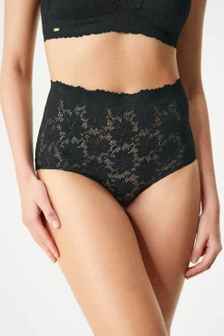 Majtki klasyczne Selmark One Lace z wysokim stanem