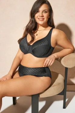 Majtki od stroju kąpielowego Glitter Black