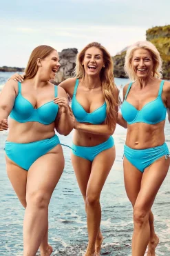 Majtki od szybkoschnącego stroju kąpielowego Breeze Turquoise II