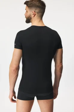 Męski T-shirt V Neck czarny