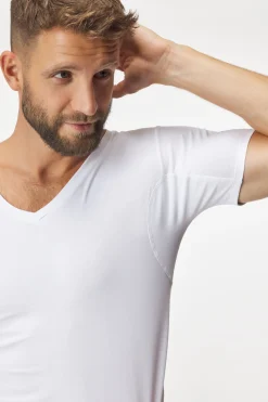 Niewidoczny T-shirt pod koszulę MEN-A z panelami przeciwpotnymi