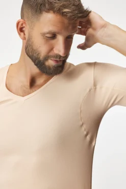 Niewidoczny T-shirt pod koszulę MEN-A z panelami przeciwpotnymi