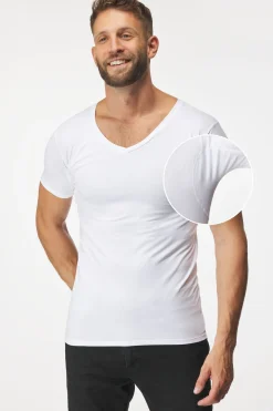 Niewidoczny T-shirt pod koszulę MEN-A z panelami przeciwpotnymi