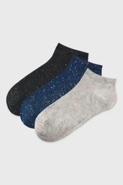 3PACK Bawełniane damskie skarpetki Nopkana do kostek