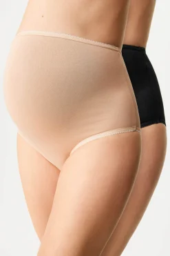 2PACK Majtki ciążowe z wysokim stanem
