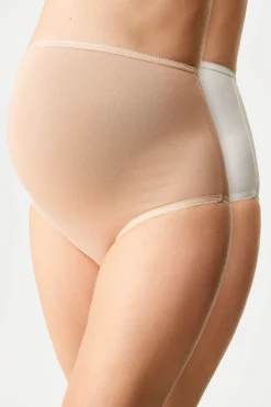 2PACK Majtki ciążowe z wysokim stanem