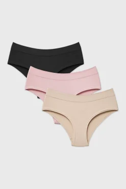 3PACK Majtki hipstery Flexi bezszwowe