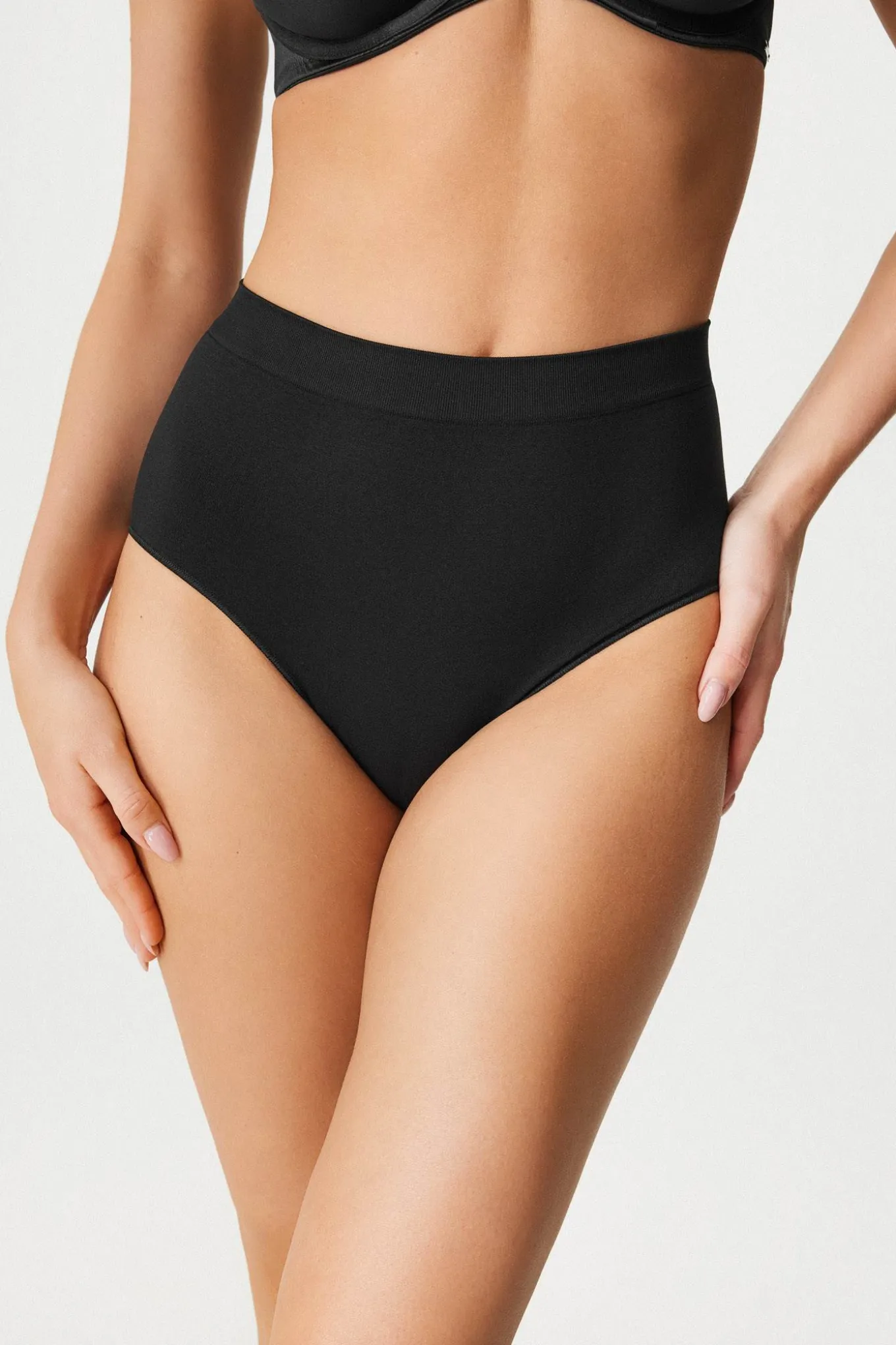 3PACK Majtki klasyczne Flexi z podwyższonym stanem bezszwowe