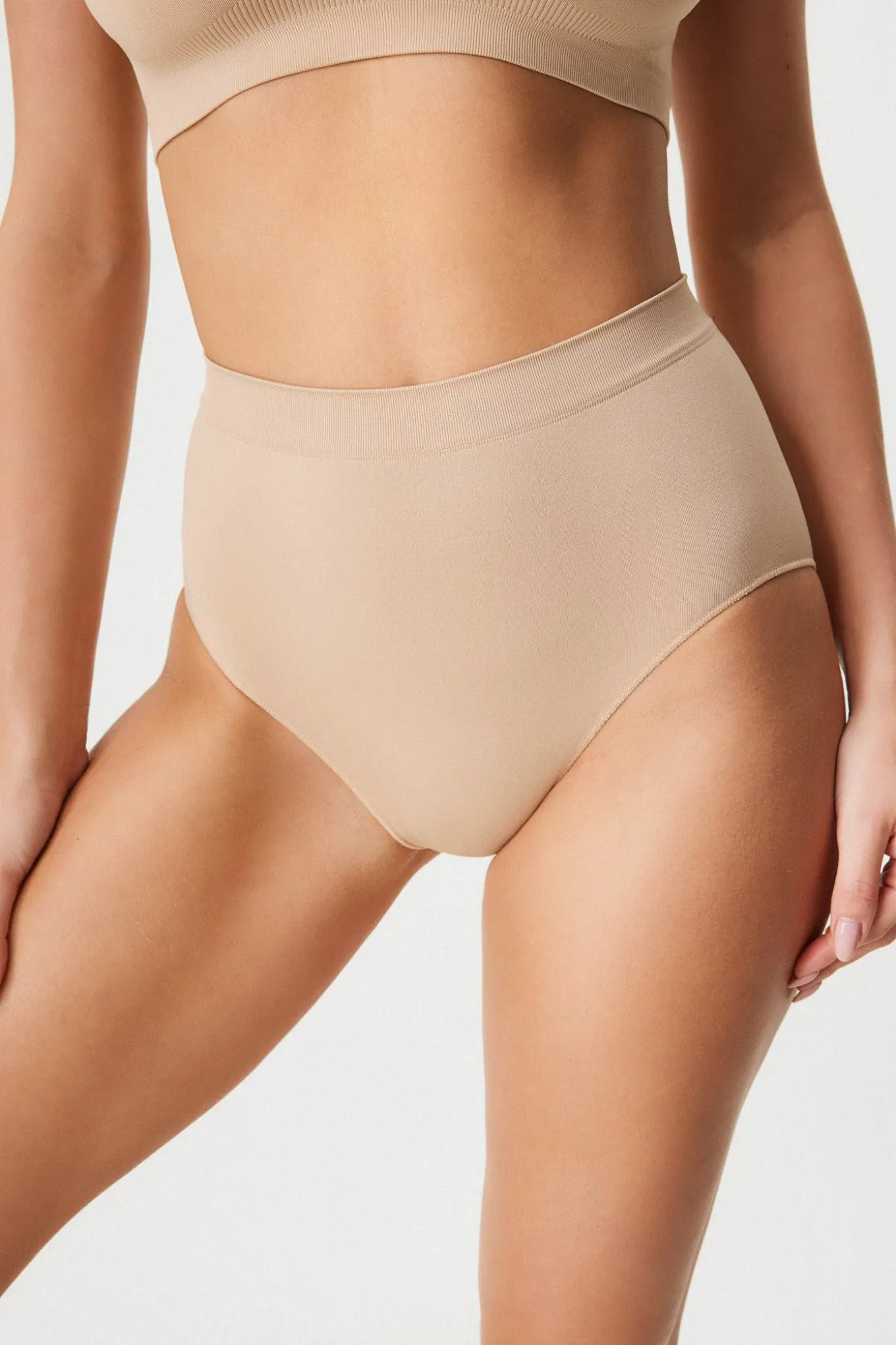 3PACK Majtki klasyczne Flexi z podwyższonym stanem bezszwowe