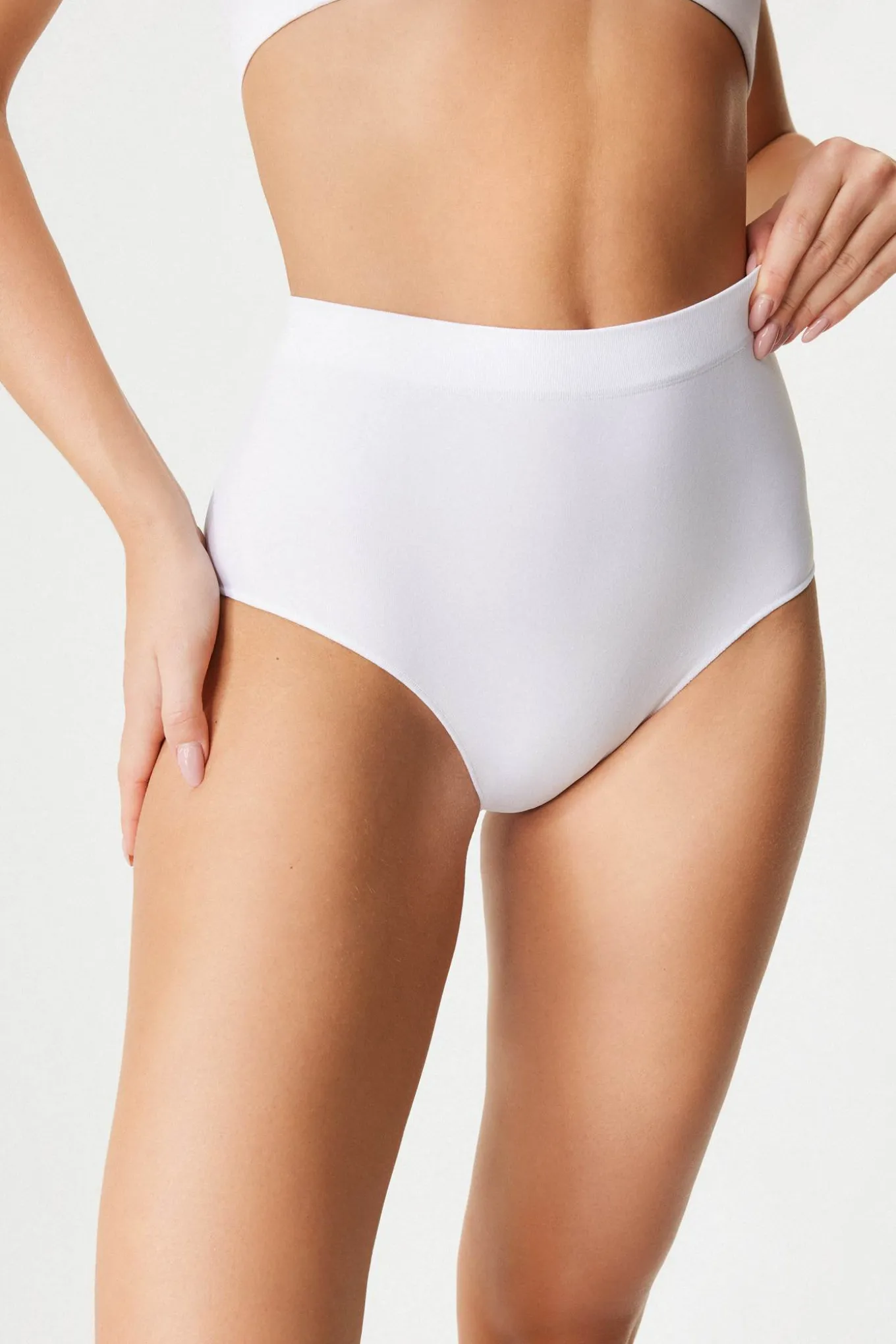 3PACK Majtki klasyczne Flexi z podwyższonym stanem bezszwowe