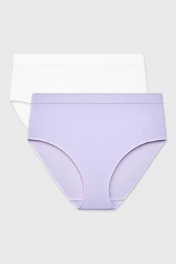 2PACK Majtki klasyczne Flexi z podwyższonym stanem bezszwowe