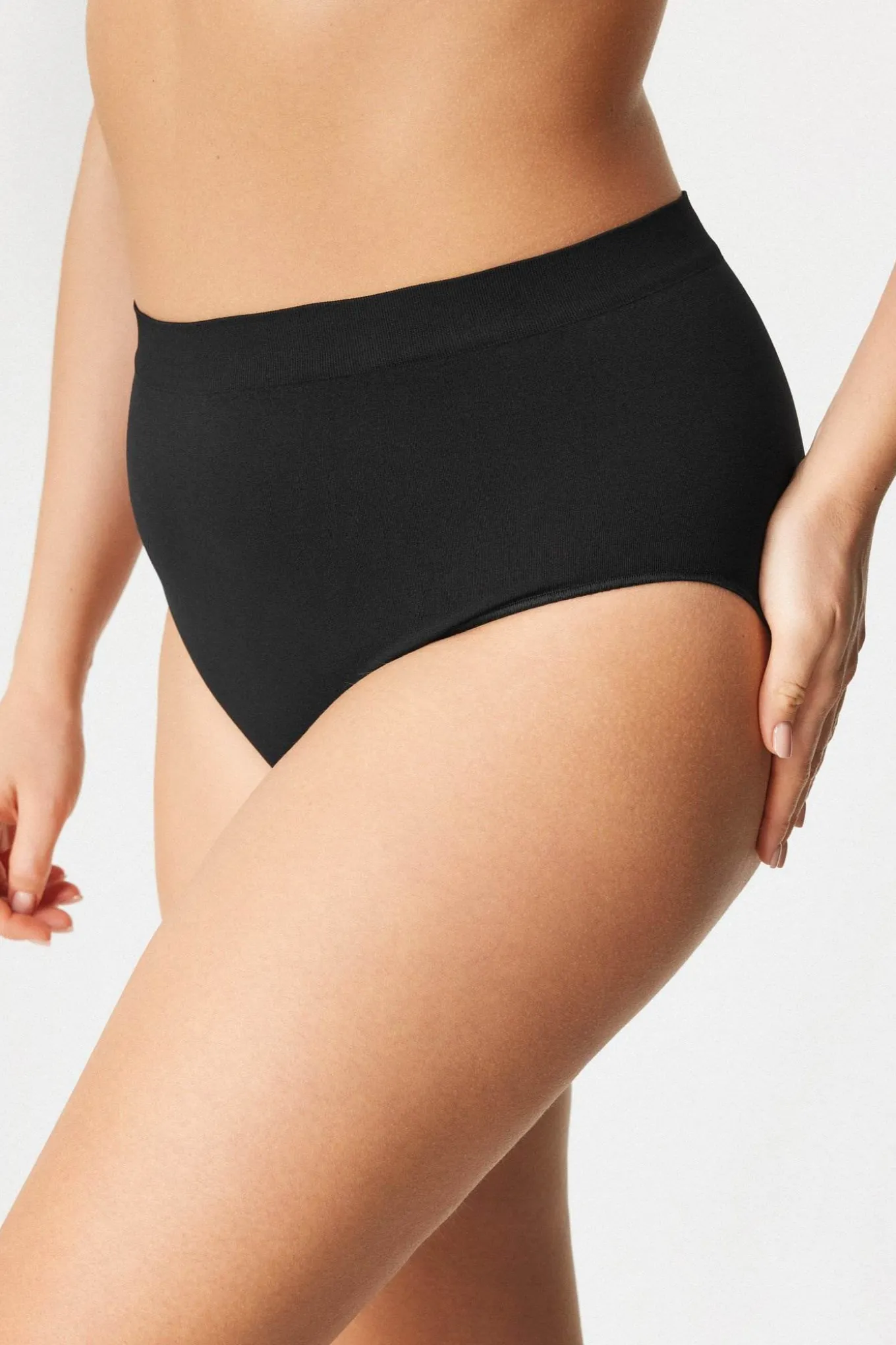 2PACK Majtki klasyczne Flexi z podwyższonym stanem bezszwowe