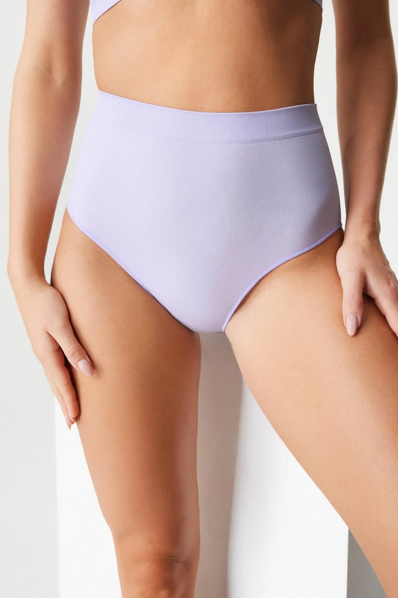 2PACK Majtki klasyczne Flexi z podwyższonym stanem bezszwowe