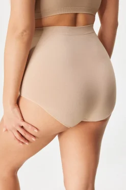 3PACK Majtki klasyczne Flexi z wysokim stanem bezszwowe