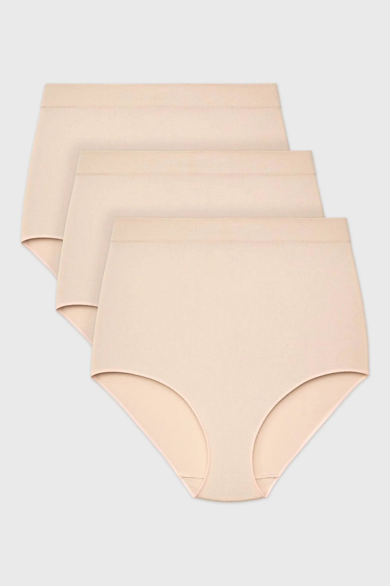 3PACK Majtki klasyczne Flexi z wysokim stanem bezszwowe