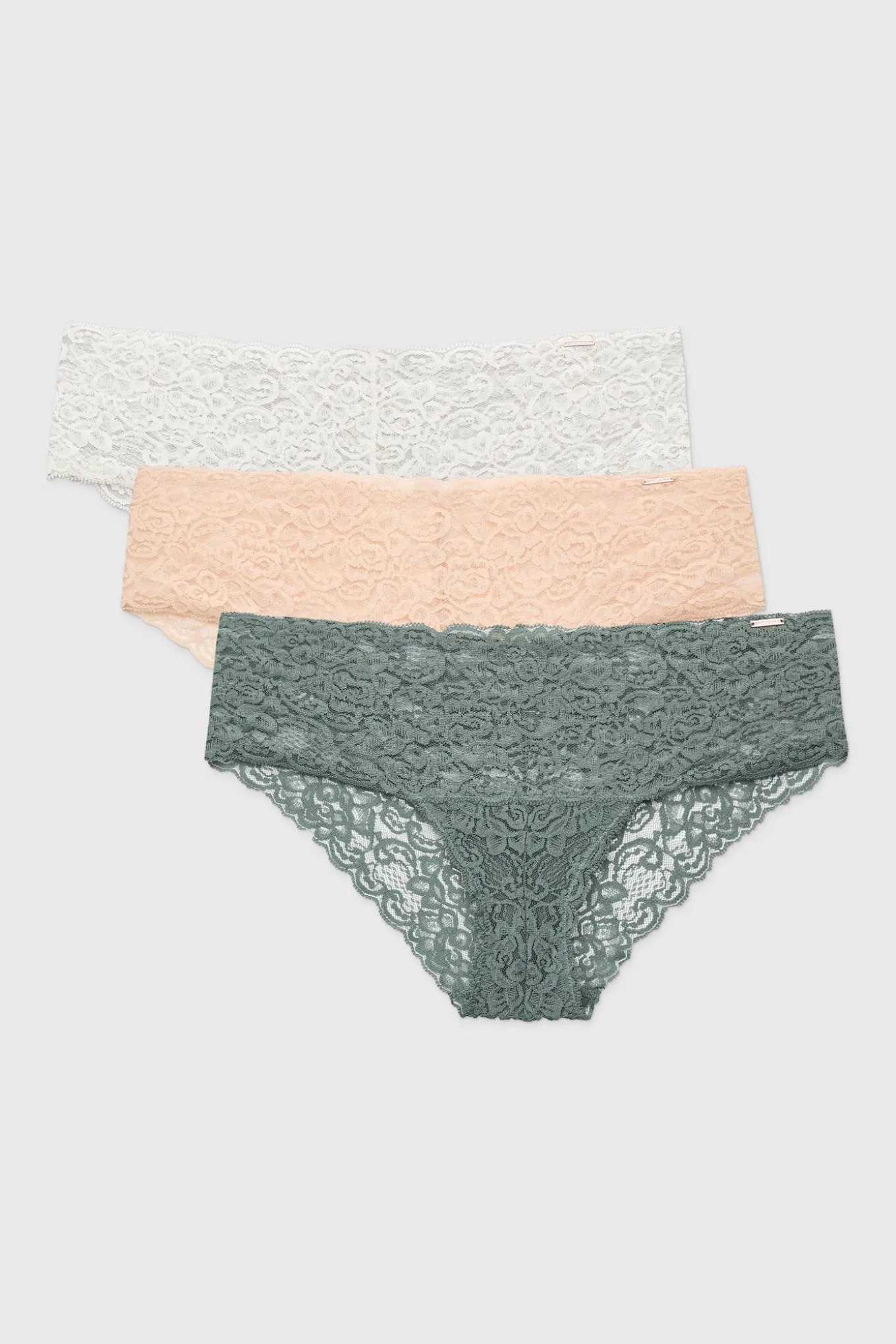 3PACK Majtki klasyczne Lana Floral koronkowe