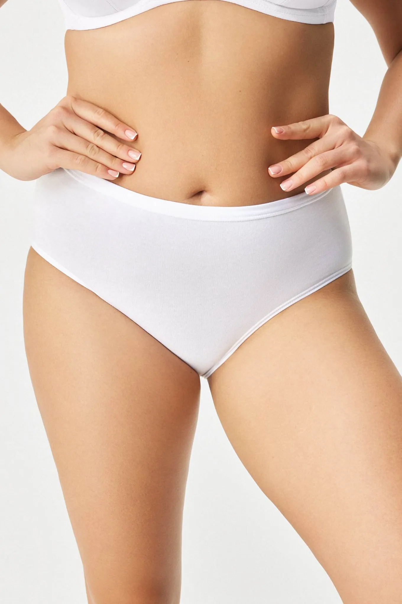 2PACK Majtki klasyczne Pure z podwyższonym stanem bawełniane