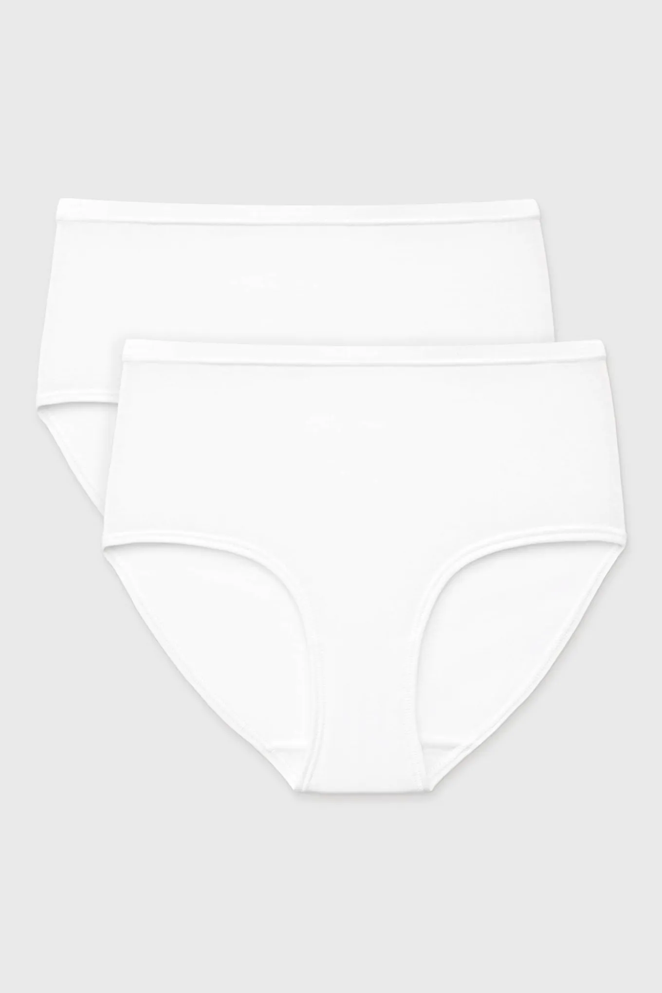 2PACK Majtki klasyczne Pure z podwyższonym stanem bawełniane