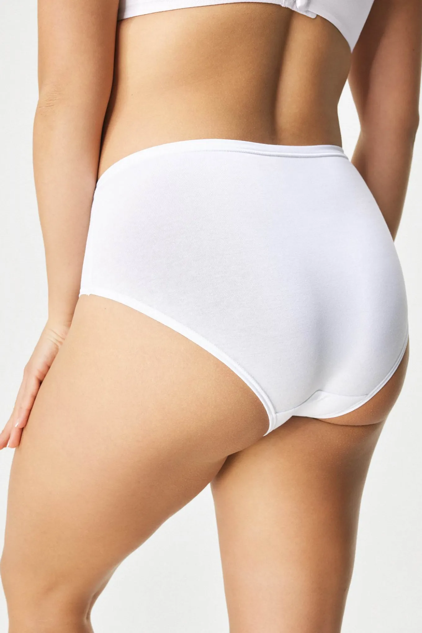 2PACK Majtki klasyczne Pure z podwyższonym stanem bawełniane