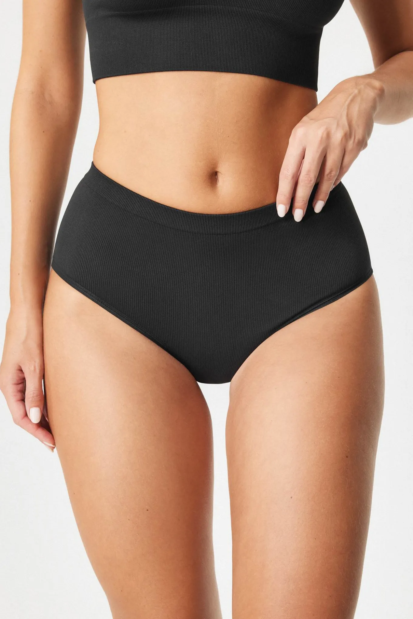 3PACK Majtki klasyczne RIB z podwyższonym stanem