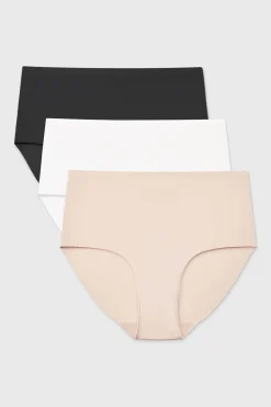 3PACK Majtki klasyczne Simple z podwyższonym stanem
