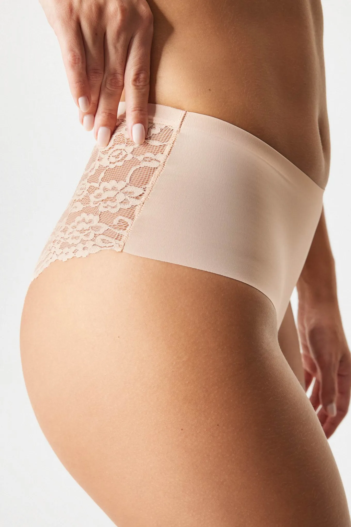 2PACK Majtki klasyczne Simple Lace z podwyższonym stanem