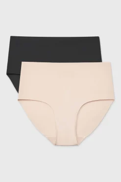 2PACK Majtki klasyczne Simple z podwyższonym stanem