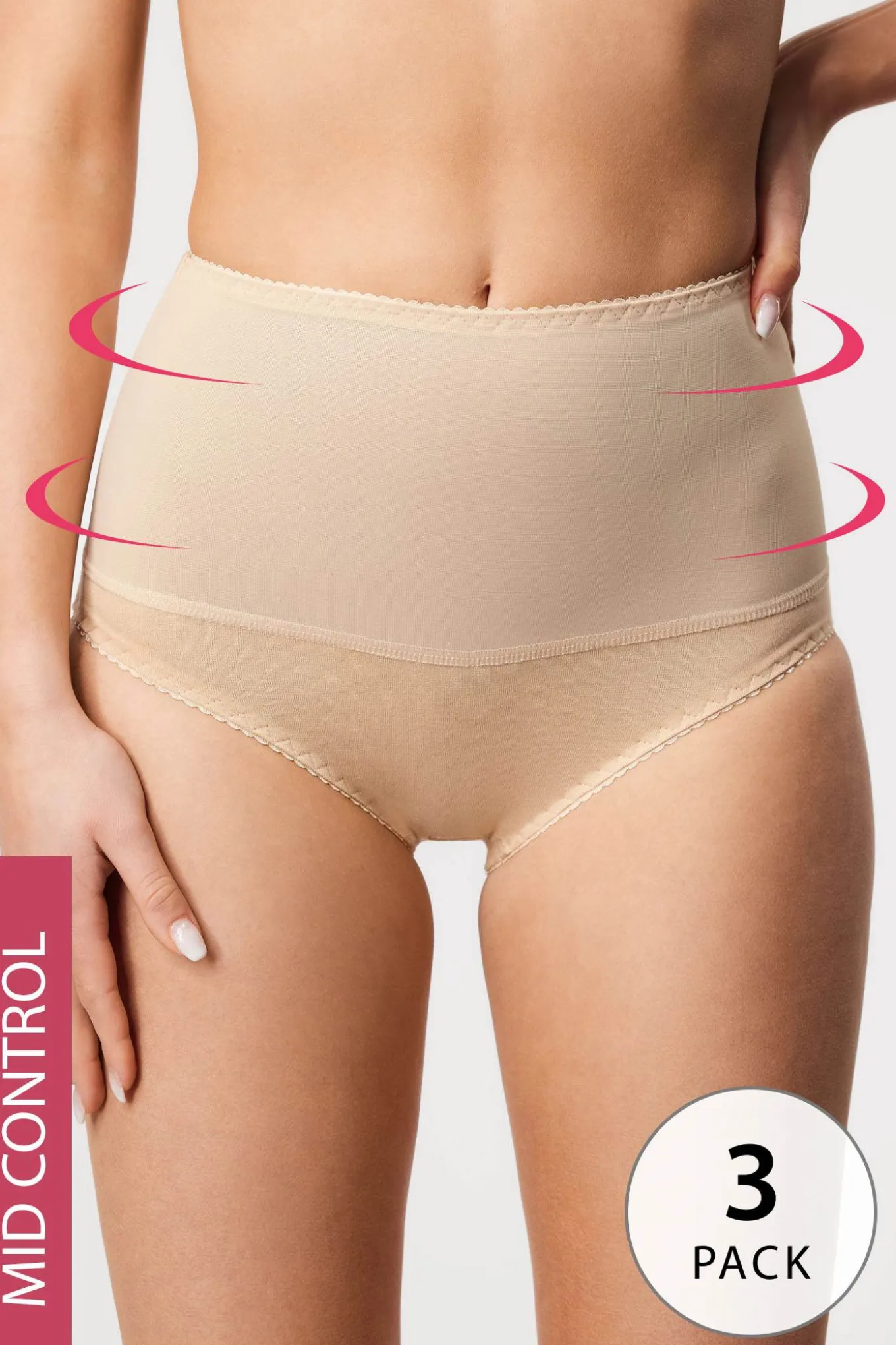 3PACK Majtki wyszczuplające Iga