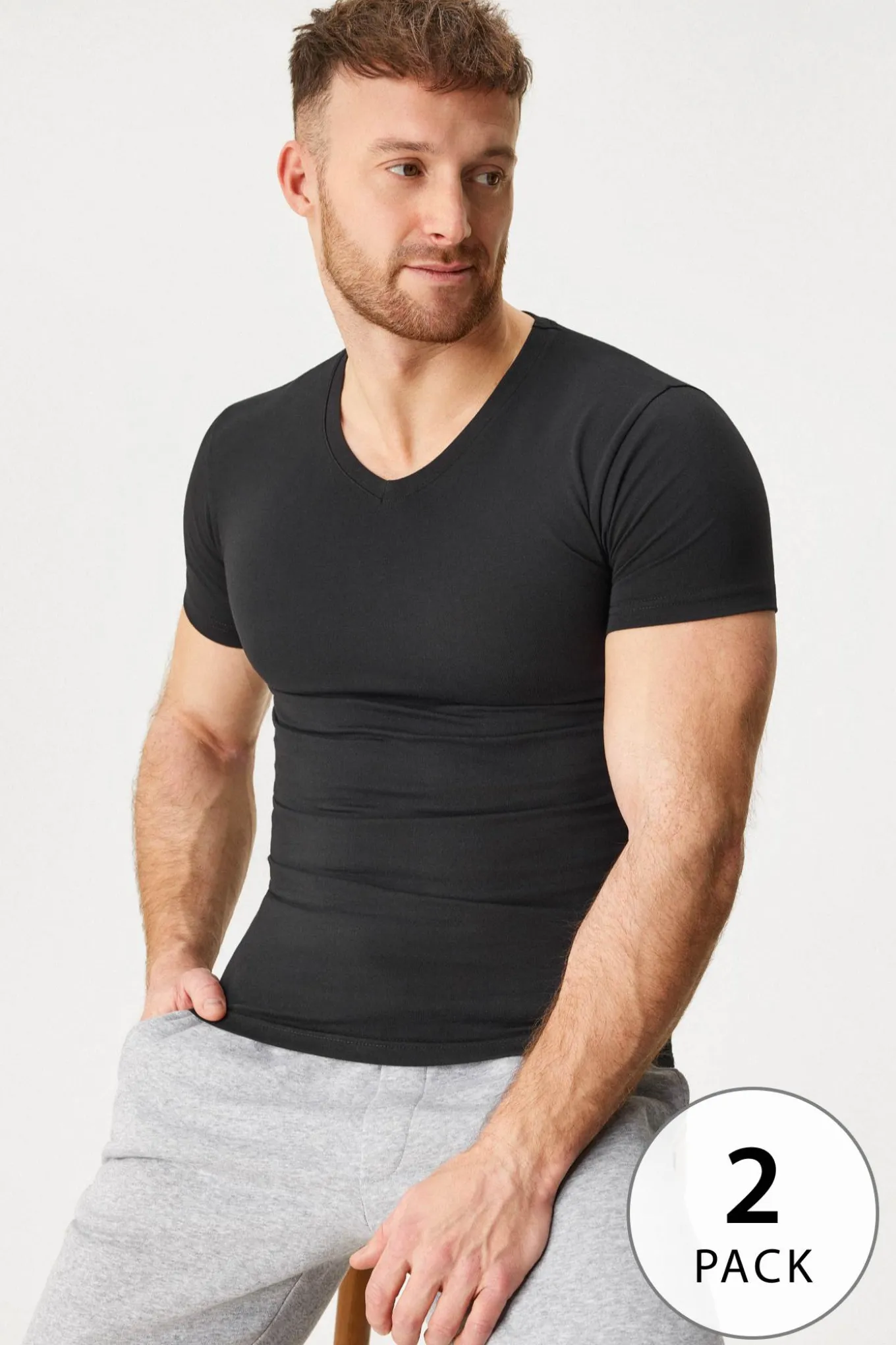 2PACK Męski T-shirt bawełniany MEN-A Oscar II