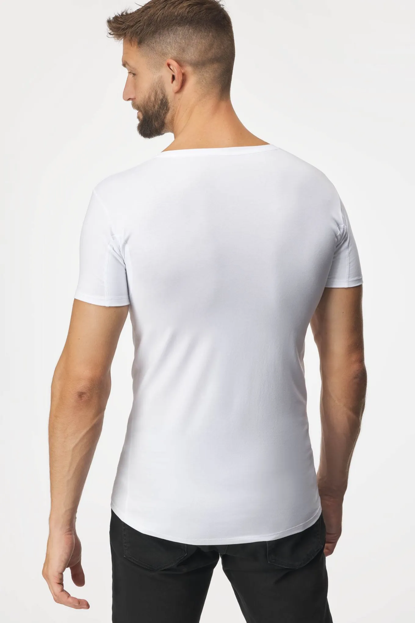3PACK Niewidoczny T-shirt pod koszulę MEN-A z panelami przeciwpotnymi