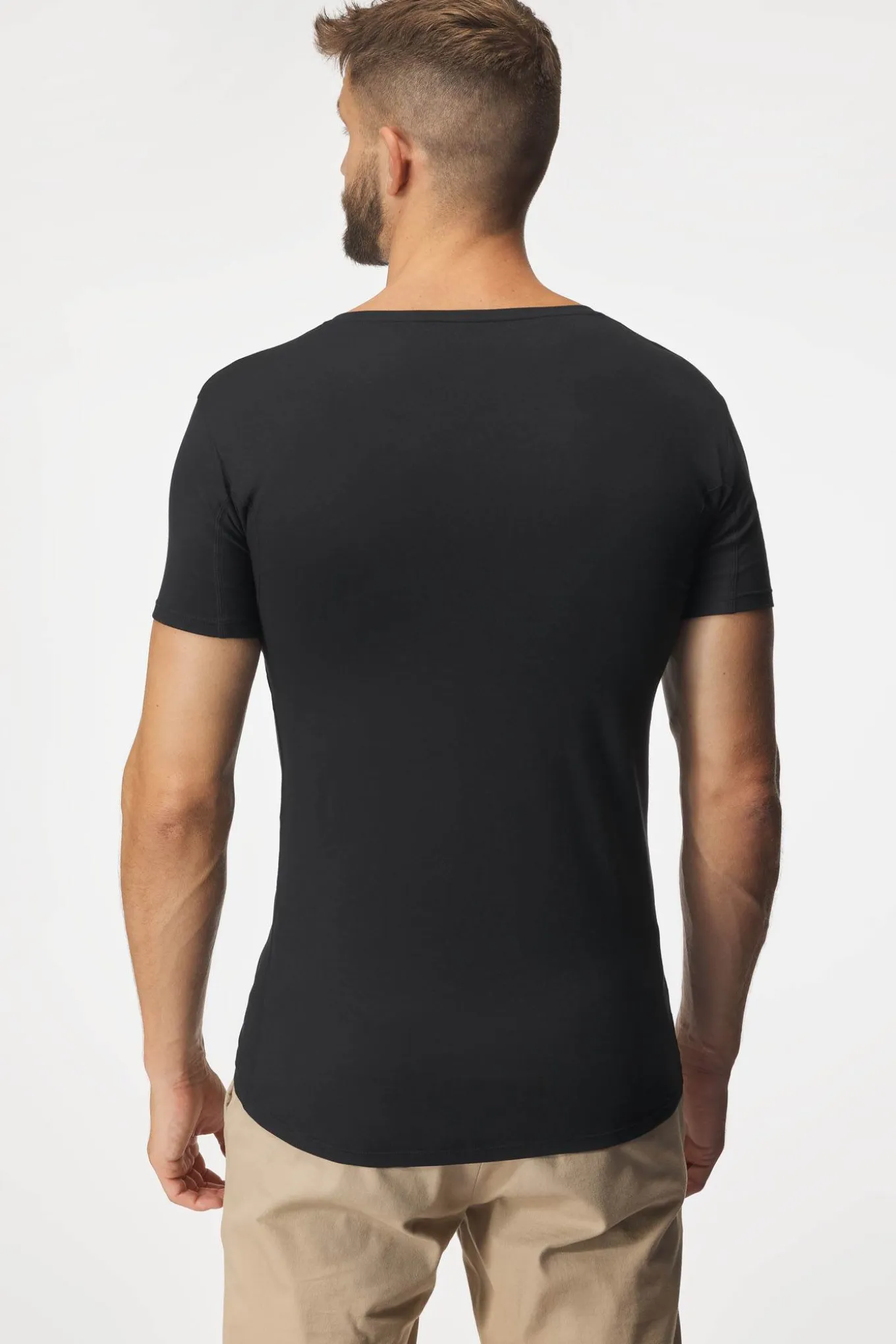 3PACK Niewidoczny T-shirt pod koszulę MEN-A z panelami przeciwpotnymi