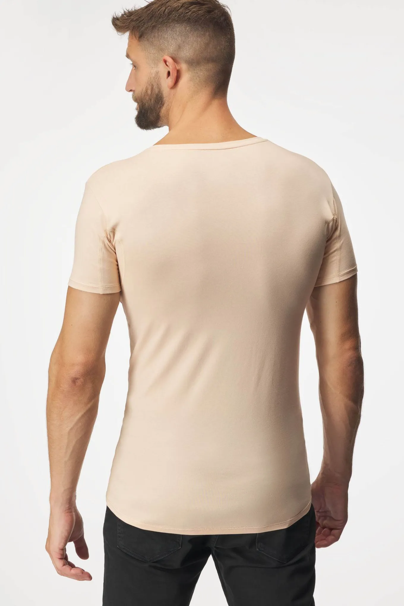 3PACK Niewidoczny T-shirt pod koszulę MEN-A z panelami przeciwpotnymi
